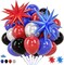 58PCS Red Blue Black & Metallic Silver Balloon Set – Hero Theme Birthday, Boys Party, Kids Celebration & Event Backdrop Decorations (12 Inch Latex & Foil Balloons)